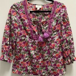 Ann Taylor LOFT petites floral shirt